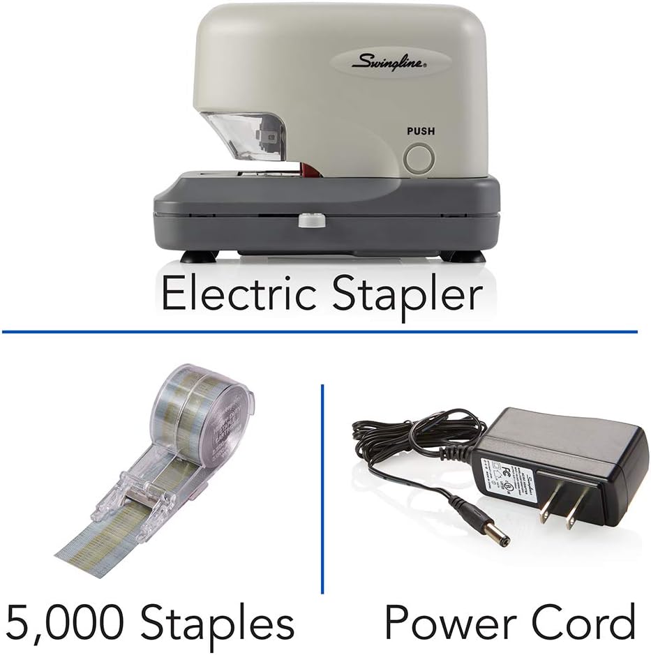 Swingline Electric Stapler, High Volume, 30 Sheet Capacity, Jam Free Stapling, Includes 5000 Staples, Gray (69001) : Office Stapler Products : Office Products