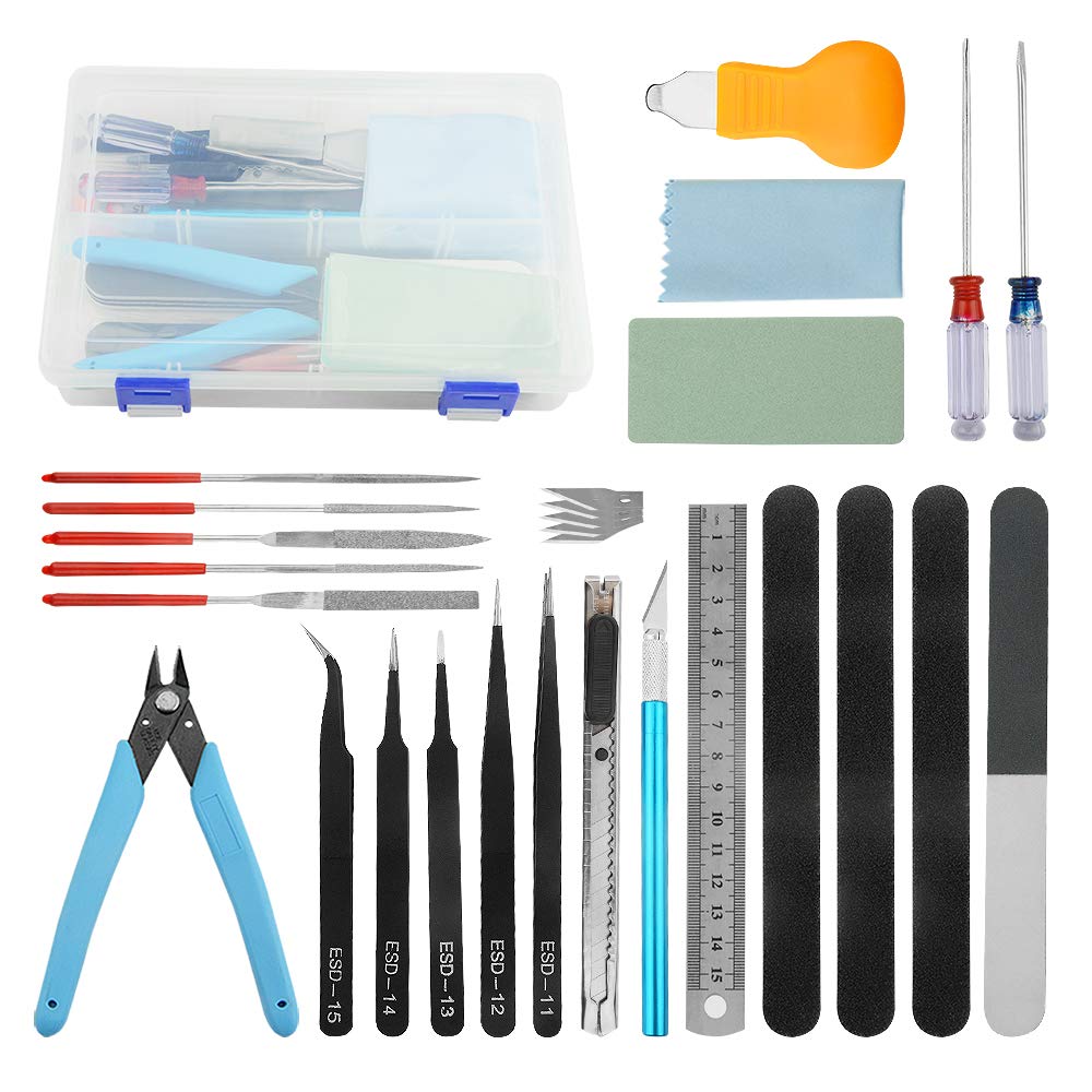 WMYCONGCONG24 PCS Gundam Model Tools Kit Hobby Building Tools Craft Set for Basic Model Building, Repairing and Fixing
