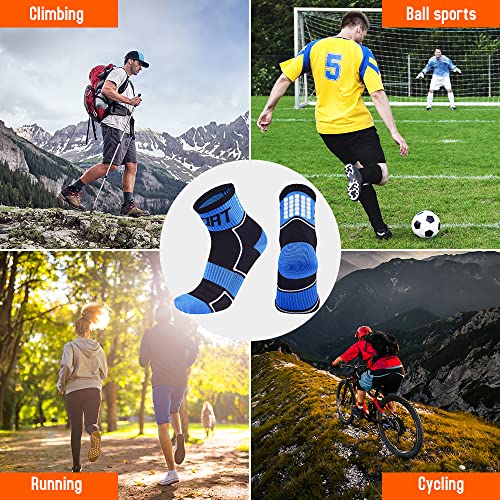 Socks, Reflective Cycling Socks High-Visibility Breathable Athletic Socks Bike Riding Running Socks for Men and Women, Medium, Blue4