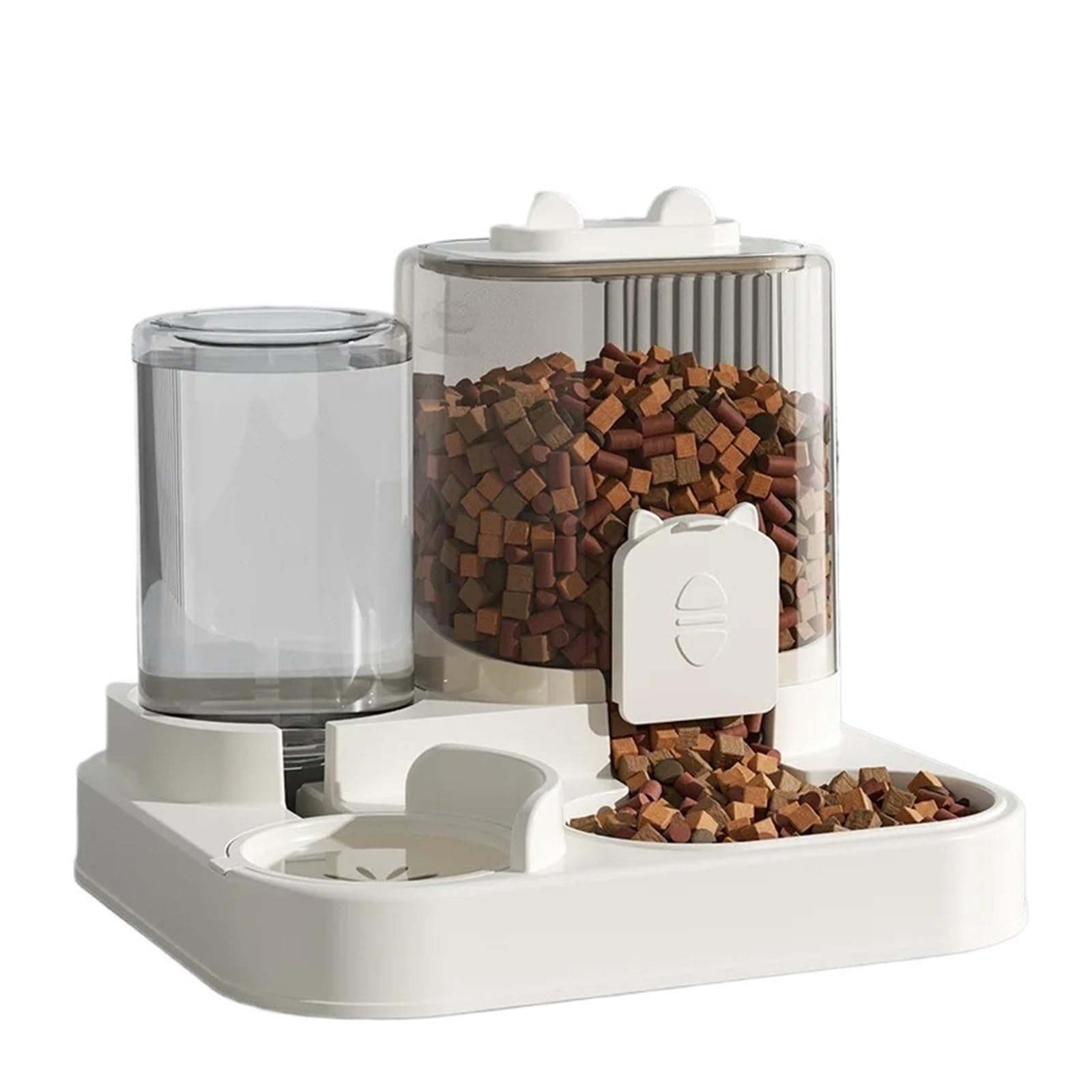 Sistema integrato for cibo e acqua for animali domestici 2 in 1(Transparent)