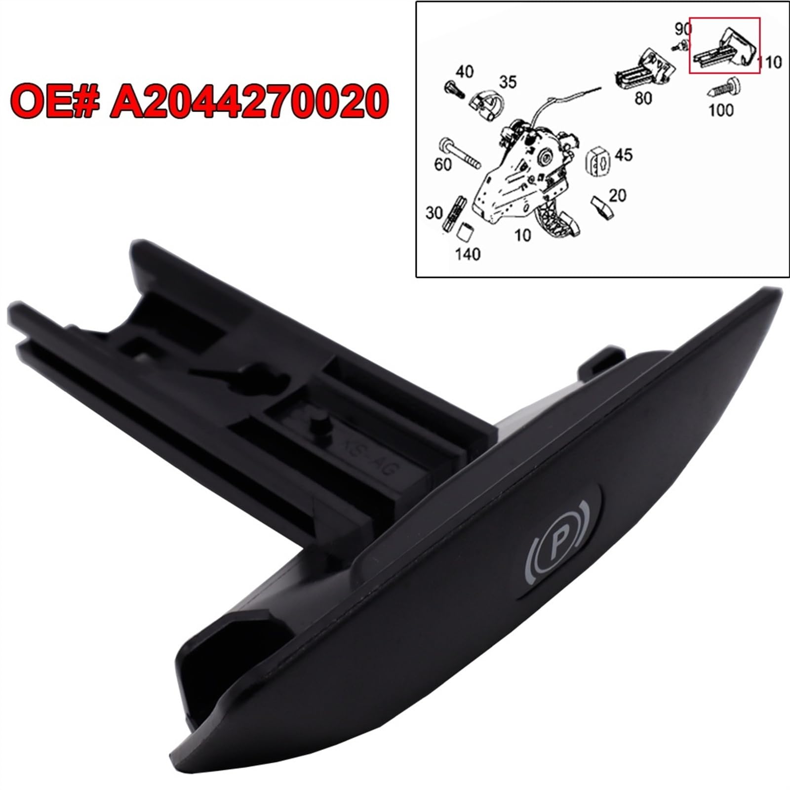 Interruttore Freno A Mano Per Mercedes GLK X204 2008-2015 – Sostituisce A2044270020, In ABS, Facile Da Installare