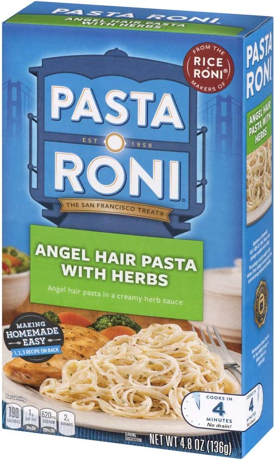 Amazon.com : Pasta Roni Angel Hair Pasta with Herbs (Pack of 3) 4.8 oz ...