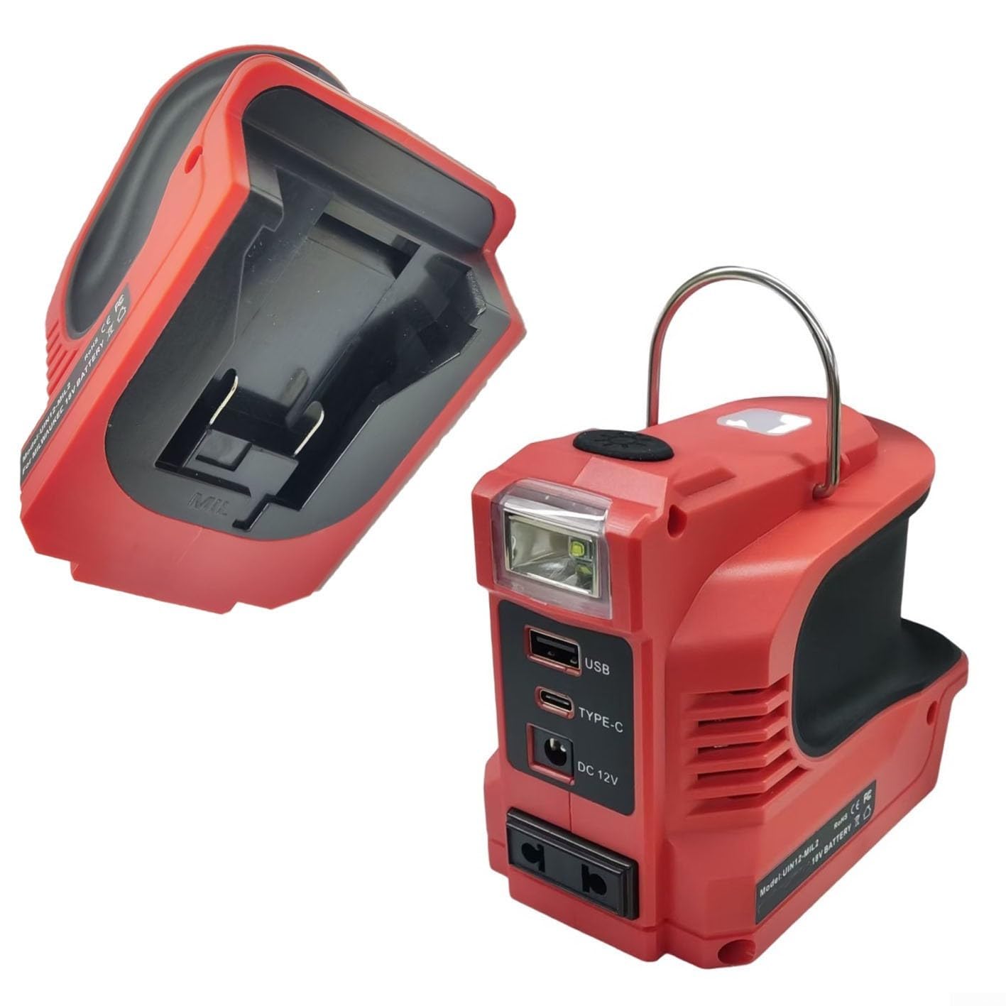 Invertitore 18V 200W DC ad AC 220V Portatile(yellow)