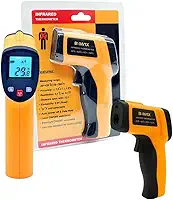 Termometro Industrial Culinaria a Laser Para Forno Freezer -50º A 380ºC Digital Sem Contato LCD Termômetro Infravermelho Pirômetro de Testador De Temperatura IR Industrial com Emissividade Ajustável