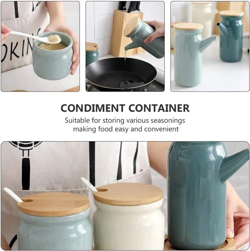 調味料瓶 調味料ボックス セラミックスパイスボトルセット 調味料瓶セット スパイス 砂糖 オイルポット キッチンサービングジャー ト