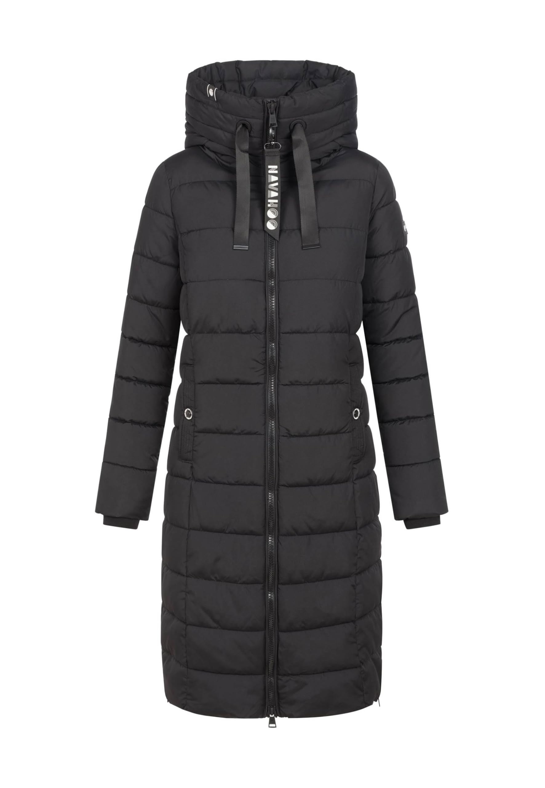 Navahoo Damen Winterjacke (XS-3XL) - Wind- & Wasserabweisend, große Kapuze, seitliche Gehschlitze, Steppmantel, Warme Jacke Frauen - N036