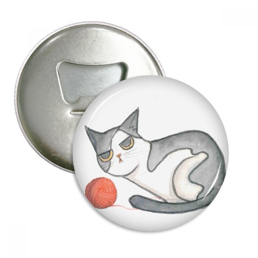 Cadeau chat aquarelle aimants ronds de poche lot de 3 pièces décoration souvenir argent