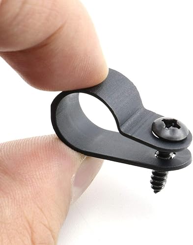 Miniatura 3 de heyous Abrazadera de cable tipo R de 12 pulgada (0.520 in) de 12 pulgada (0.520 in) de sujeción de tubo de manguera de alambre de nailon fijo,