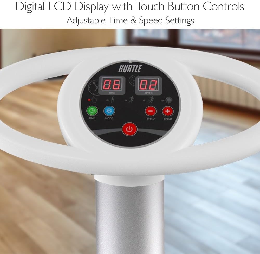 Standing Vibration Platform Exercise Machine - Revolutionary Equipment for Full Body Fitness Training - Digital LCD Display, Adjustable Settings Perfect for Weight Loss & Fat Burning - Pyle HURVBTR63 : Sports & Outdoors