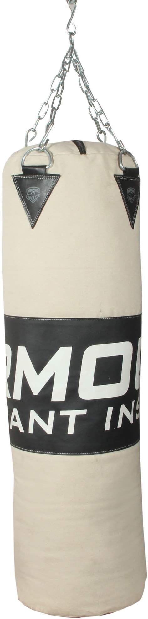 Unfilled Heavy Canvas Punch Bag Boxing MMA Sparring Punching Training Kick Boxing Muay Thai with Hanging Chain (5 Feet / 60 Inch), White