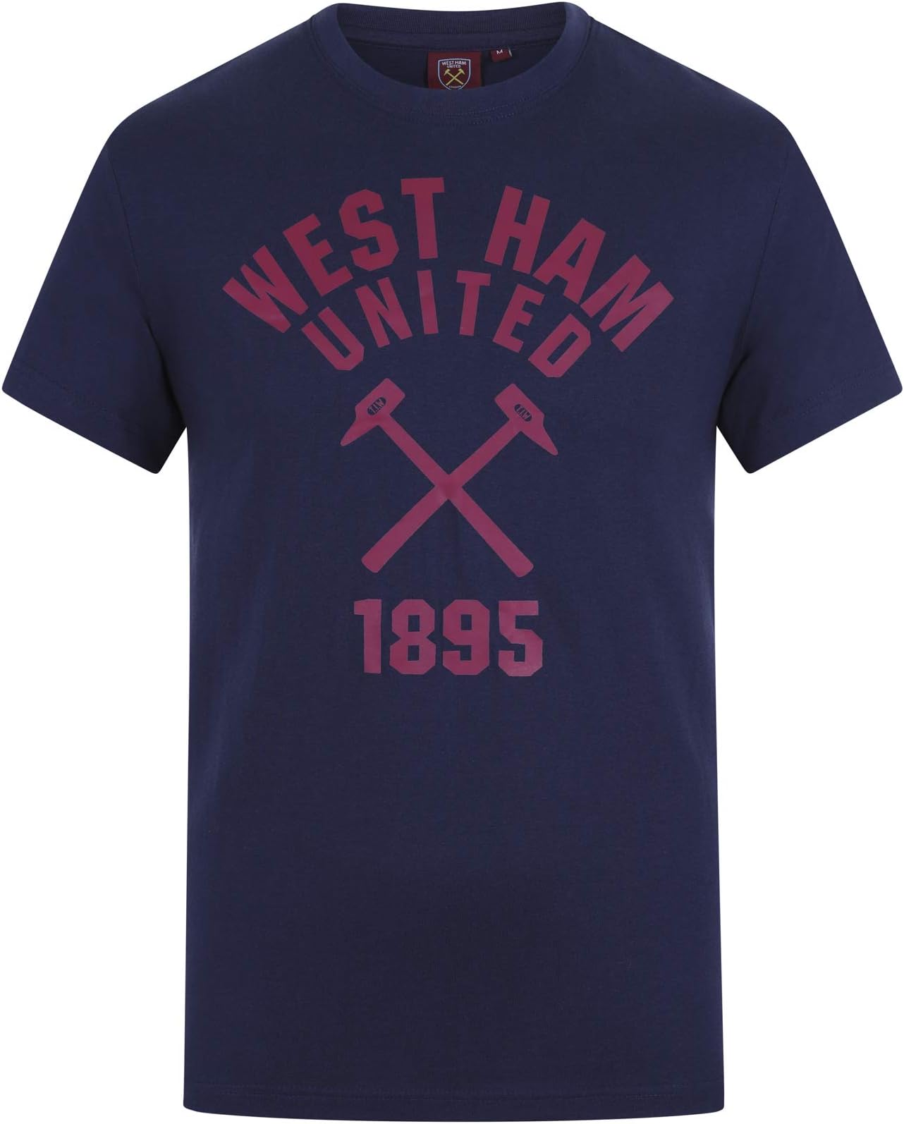 West Ham United FC Official Soccer Gift Mens Graphic T-Shirt Navy Medium