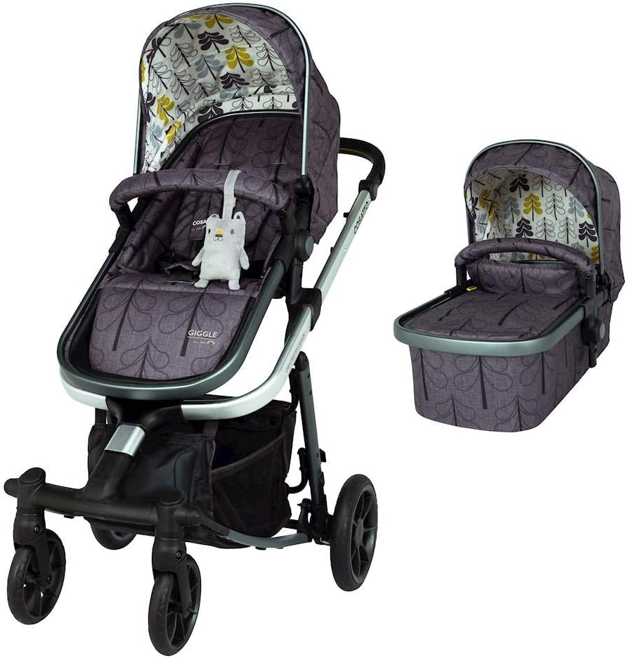 CosattoGiggle Quad Pram & Pushchair – From Birth to 20kg, Lightweight, Compact Fold, Duo-directional Seat (Fika Forest)