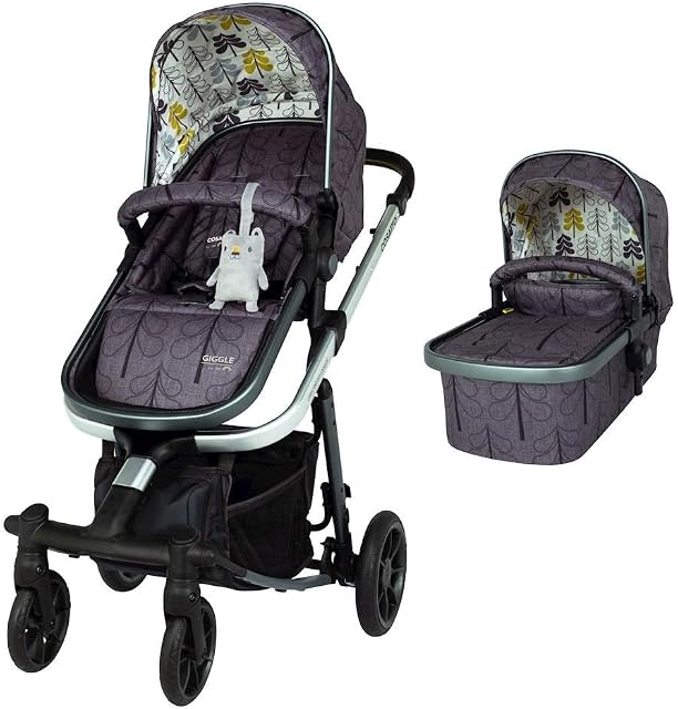 Cosatto Giggle Quad Pram & Pushchair  From Birth to 20kg, Lightweight, Compact Fold, Duo-directional Seat (Fika Forest)