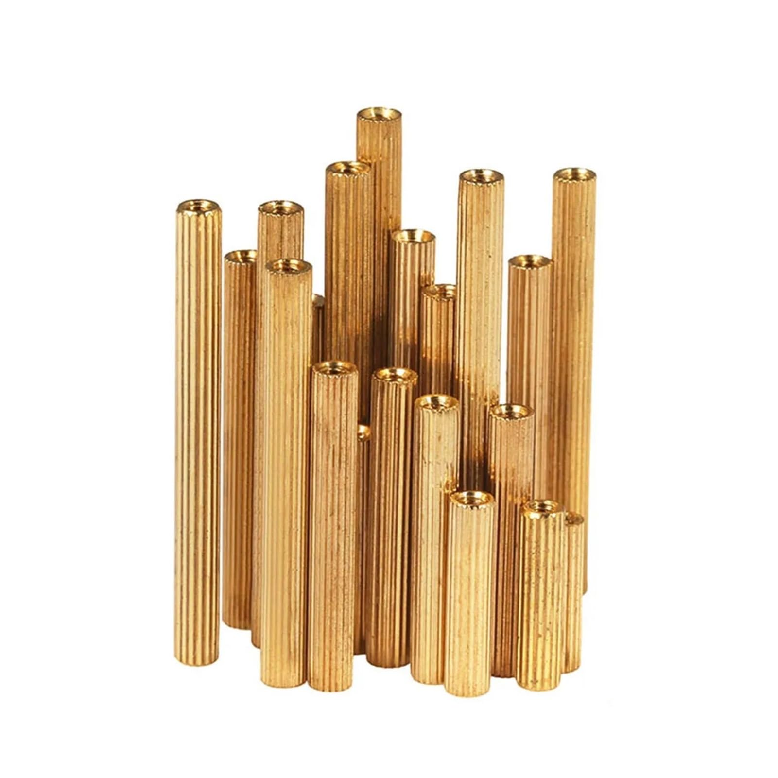 WUUKEPSG M2 Brass Knurled Standoff Screw Spacer Length 3-40Mm/7Mm/M2(50Pcs)