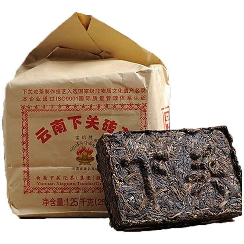 250 g di mattone di tè Puer crudo Xiaguan Baoyan Pu-Erh Xia Guan Flame Tè tibetano (250g)