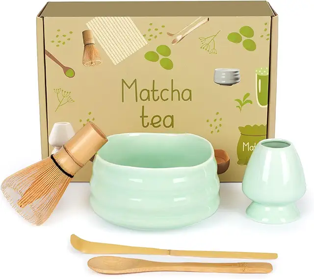 Kit Matcha Japonés 5 Piezas - Cuenco, Batidor y Accesorios de Ceremonia