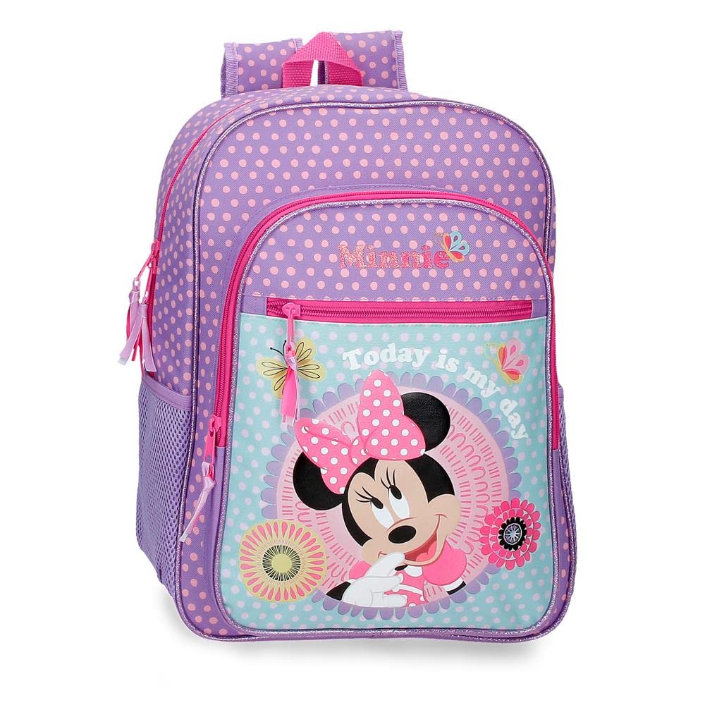Disney Minnie Today is my Day Mochila Adaptable a Carro Morado 30x40x13 cms Poliéster 17,16L