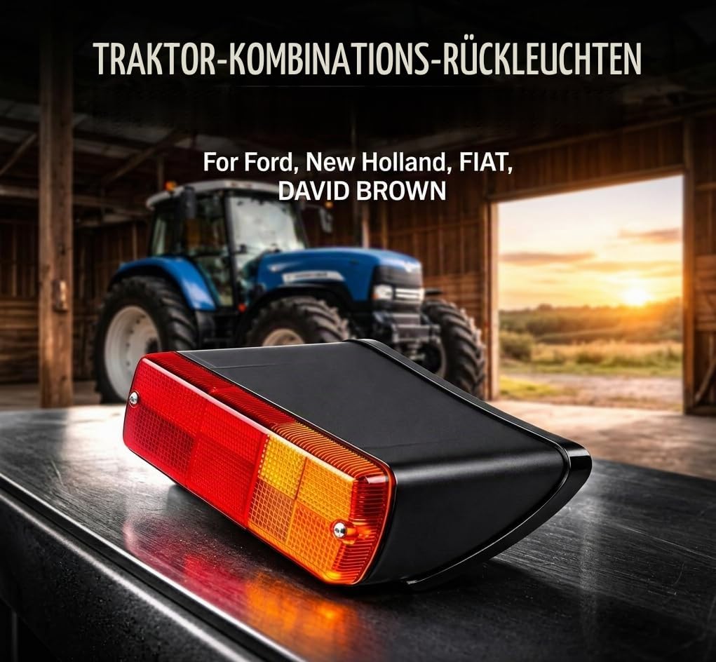 Paar hinterer Kombinations -Traktor -Rücklichterbaugruppe für David Brown | Fiat | Ford New Holland Traktoren Traktor -Rücklichter