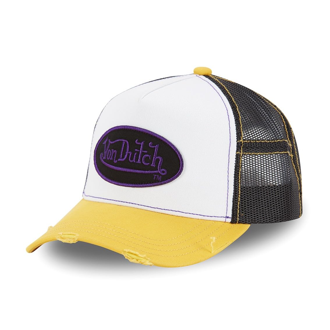 Von Dutch Amb Summer Trucker Cap with Net, Yellow, One size