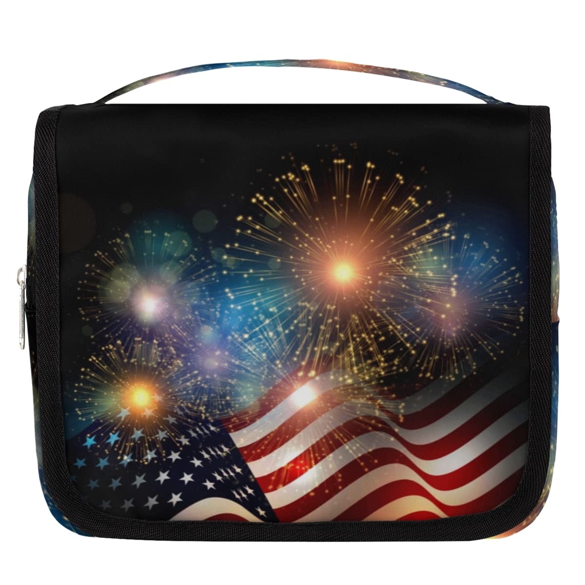 Amerykańska podróżna kosmetyczka American Memorial Day Wash Pouch Bag Unisex Wiszące przybory toaletowe Kosmetyczka Organizer do makijażu, wielobarwny, Jeden rozmiar