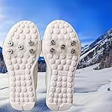 スノースパイク アイススパイク 靴 滑り止め 簡単装着 スパイク 靴底 アイゼン 雪道 携帯 かんじき雪道 滑り止め すべり止め 転倒防止 アウトドア雪上靴用滑り止めツール (透明)