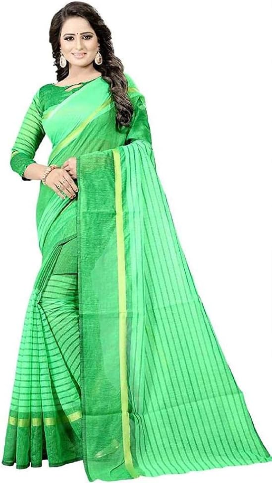 RUNAYA NX Women's Khadi Saree With Blouse Piece