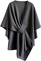 OEKYTOY Women's 2025 Winter Knitted Cashmere Shawl Wrap Cape Cardigan - Oversized Warm Shoulder Sweater for Fall