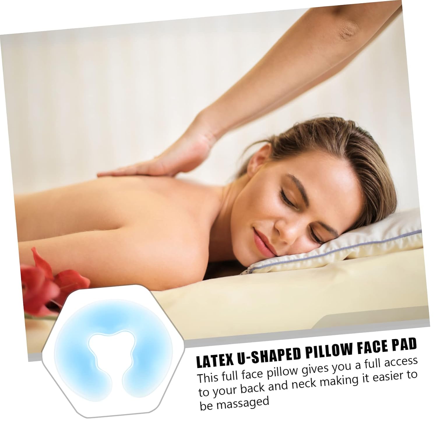 U-shaped Spa Pillow for Neck Face Cooling Contour Silicone Pillow for Beauty Salons
