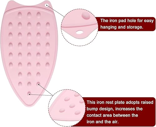 Miniatura 24 de HARFINGTON 2 almohadillas de silicona para planchar multiusos, resistente al calor, placa de descanso de hierro para tabla de planchar, resistente