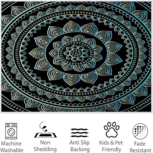 Tapis antidérapant lavable pour sécuriser et décorer le salon - 6
