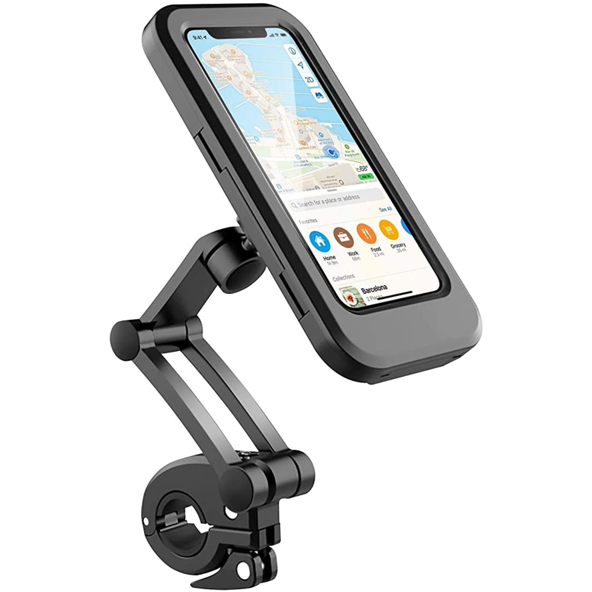 FABSPORTS Waterproof Bike/Bicycle Mobile Mount Holder/Cradle for Motorcycle - 360° Adjustable, Universal Phone Holder with TPU Touch-Screen-image-16