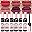 evpct Wine Bottle Lip Tint Stain 6 Colors Set Rose Red Chestnut Nude Brown Dark Plum Purple Matte Long Lasting 24 Hour Liquid Lipstick Set for Women labiales mate 24 horas originales labiales magicos