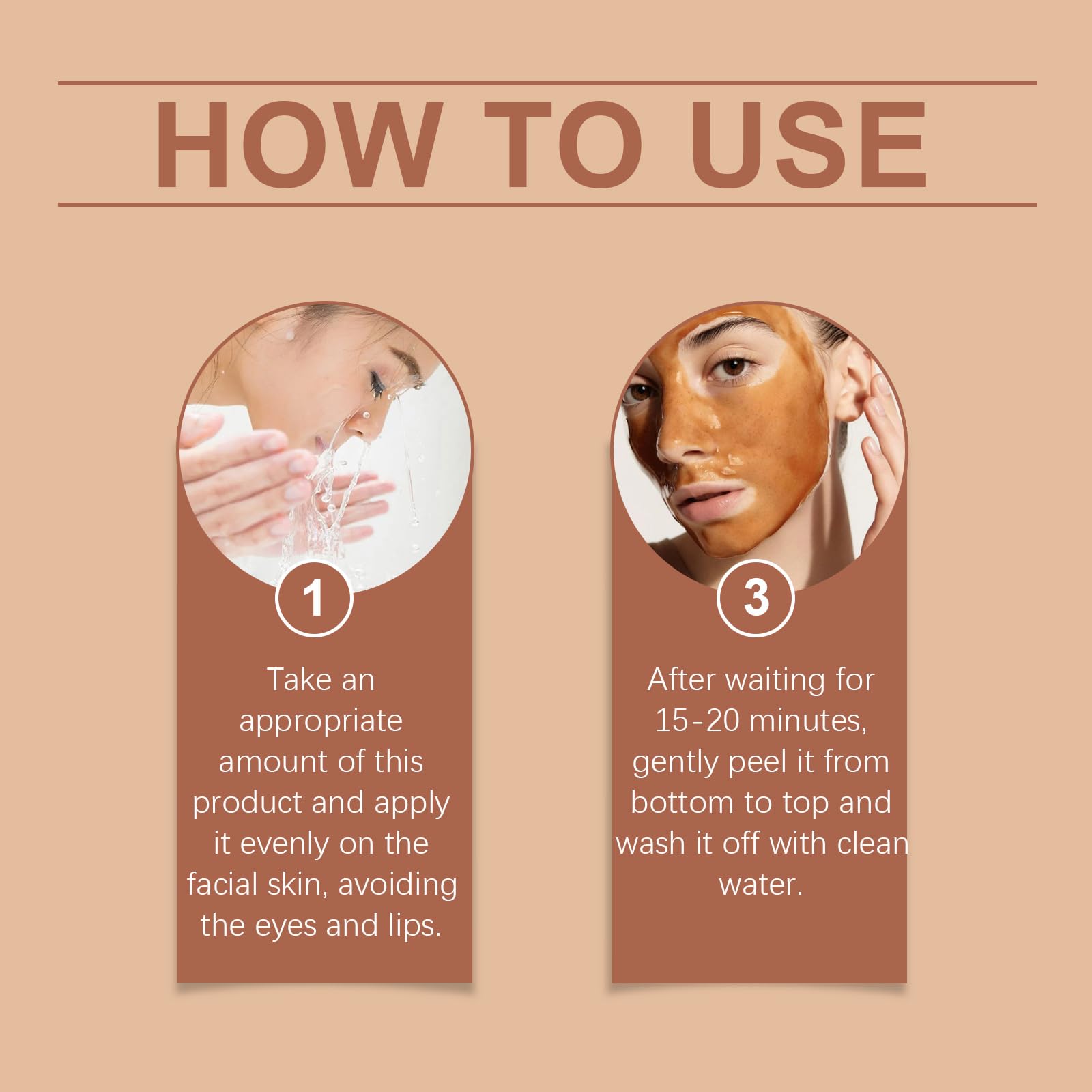 Peel-Off-Gesichtsmaske Gegen Pickel, Porenverfeinernd & Ölregulierend, Feuchtigkeitsspendend ohne Reinigungswaschgang, Anti-Aging- Und Anti-Falten-Maske, Peeling & Aufhellend (8pcs)