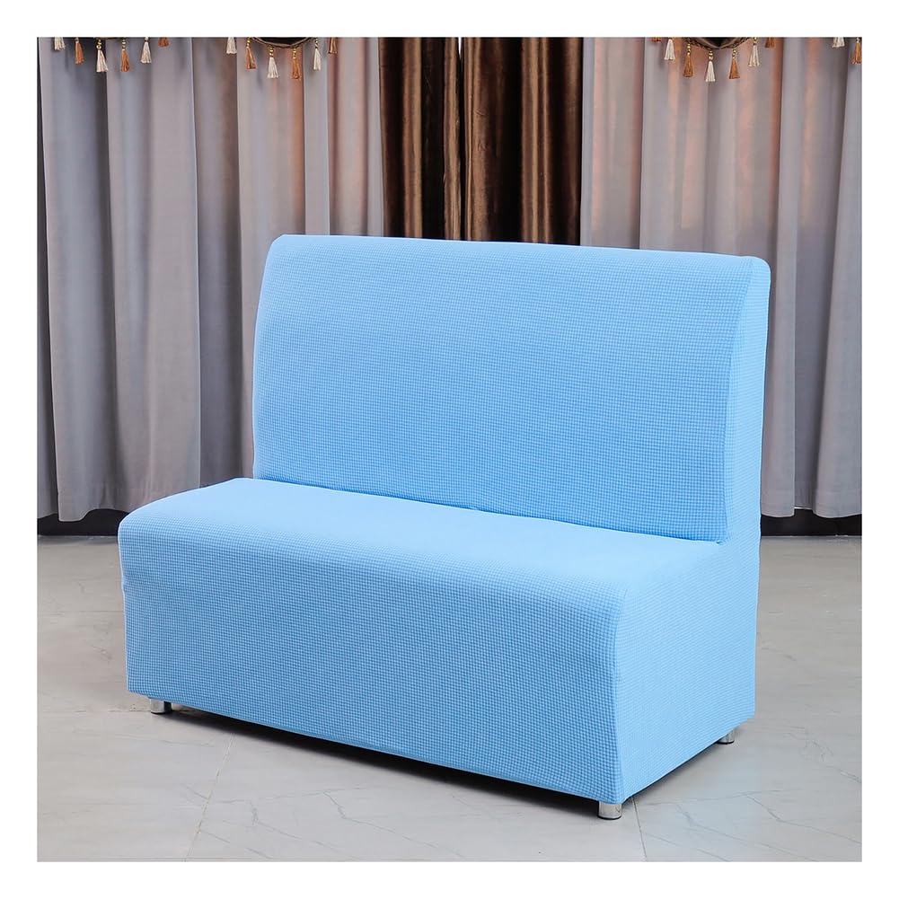 Mswborml Non-Slip Futon Covers Slipcovers with Elastic Bottom, Dustproof Armless Sofa Card Seat Cover Stretch Settee Loveseat Couch Bed Covers Protector Slipcovers for Hotels, Bars