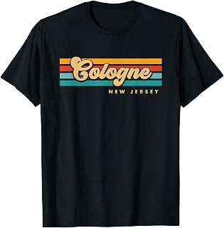 Vintage Sunset Stripes Cologne, New Jersey T-Shirt