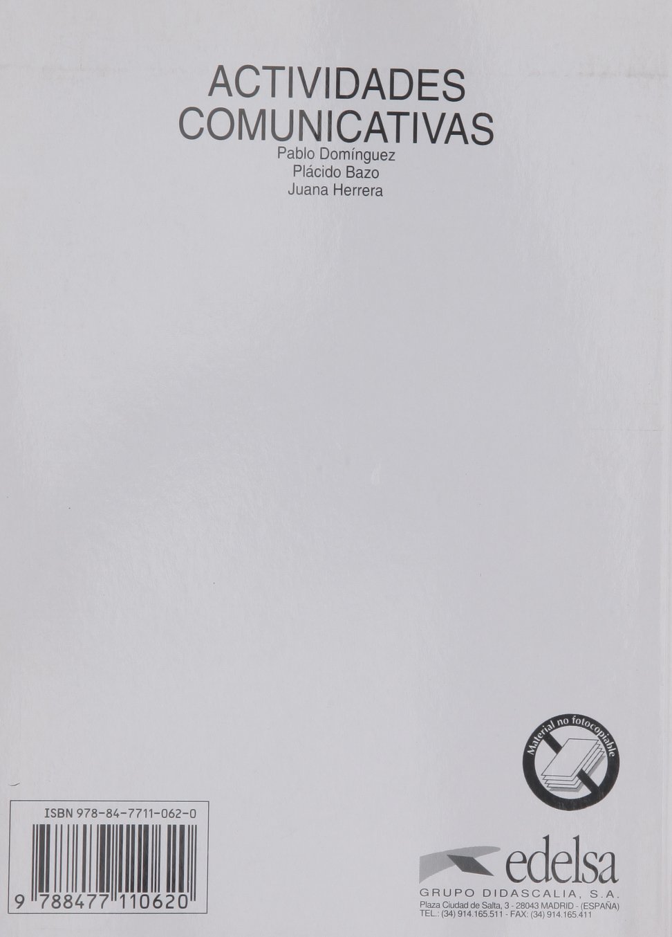 Actividades comunicativas. Libro del profesor