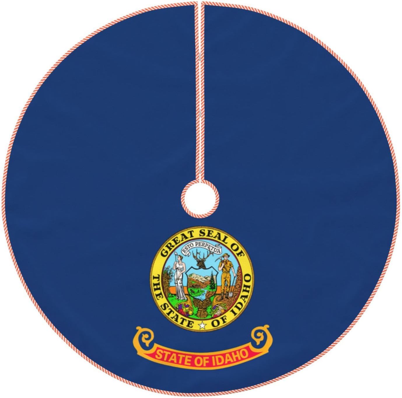 Idaho State Flag Print Xmas Holiday Party Home Decorations Ornaments Xmas Winter Holiday Party Tree Mat