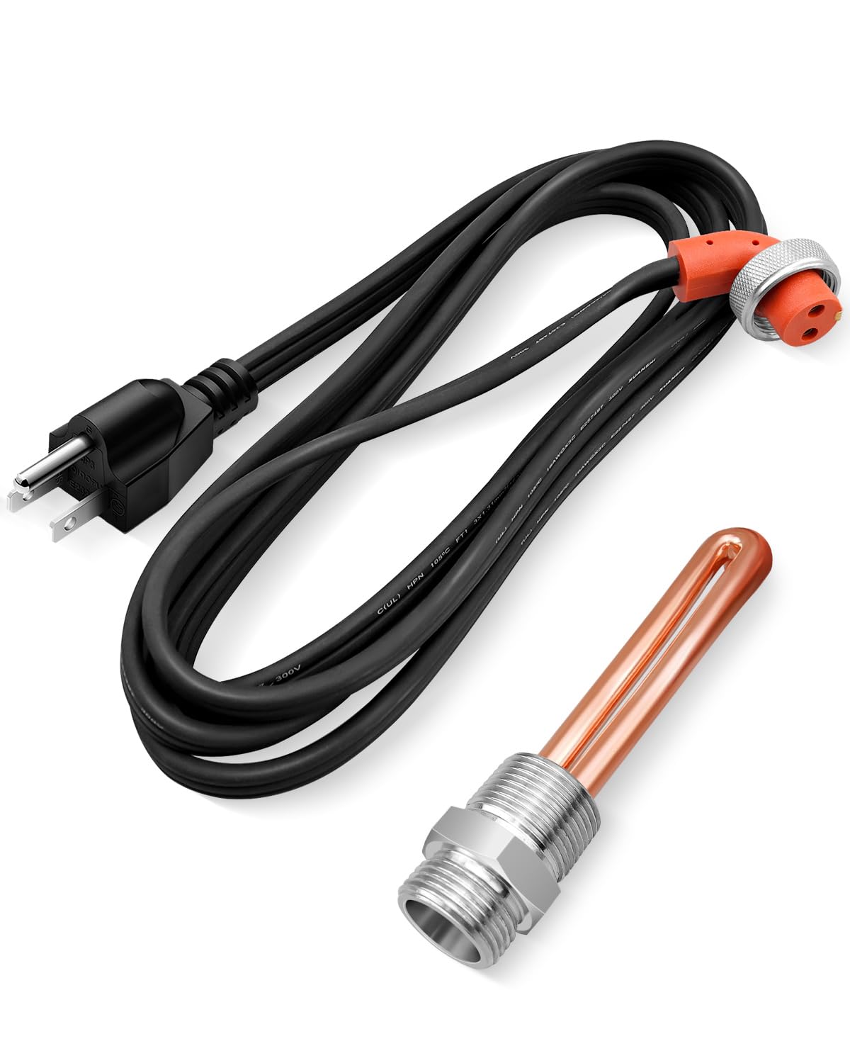 Replace 3500043 Engine Block Heater, Engine Block Immersion Heater Fits for Ford 7.3L Lincoln Mercury Detroit Diesel International Caterpillar Hino Mack Nissan, 3/4" NPT Thread 120V 1000W