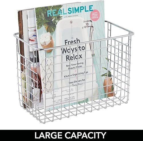 Miniatura 7 de mDesign - Canasta de metal para el hogar, para colgar en la pared, 2 unidades