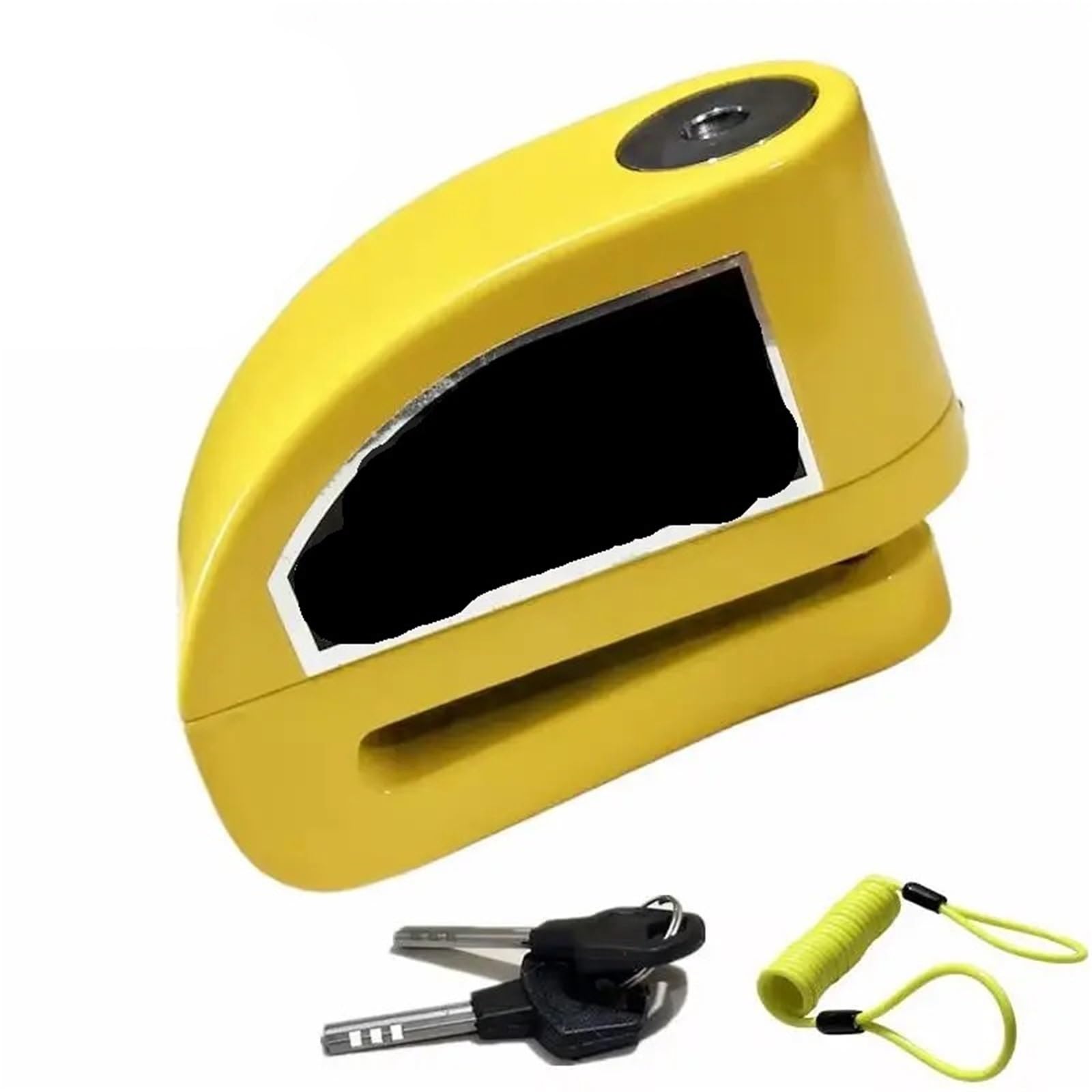Hdrtcbu Yellow Chain Lock Aluminium Alloy Motorcycle Bicycle Scooter Waterproof Wheel Padlock Anti-Theft Brakelock Motorbike Lock(Yellow)