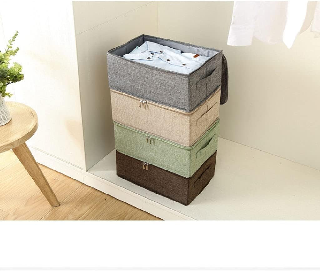 Storage Box Folding Dirty Clothes Hamper Storage Waterproof Clothes Bucket Laundry Basket Storage Basket (Color : Brown,) (Beige One Size)