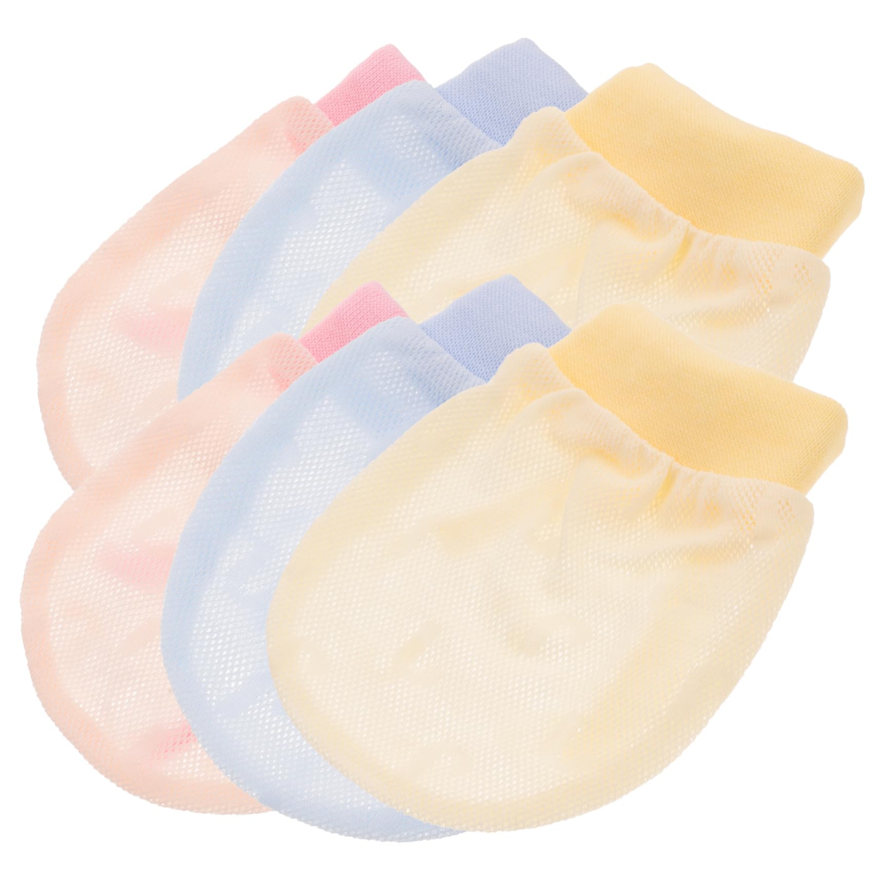 Healvian Newborn Baby Mittens 3 Pairs Soft Mittens for Gloves Thumb Sucking Prevention