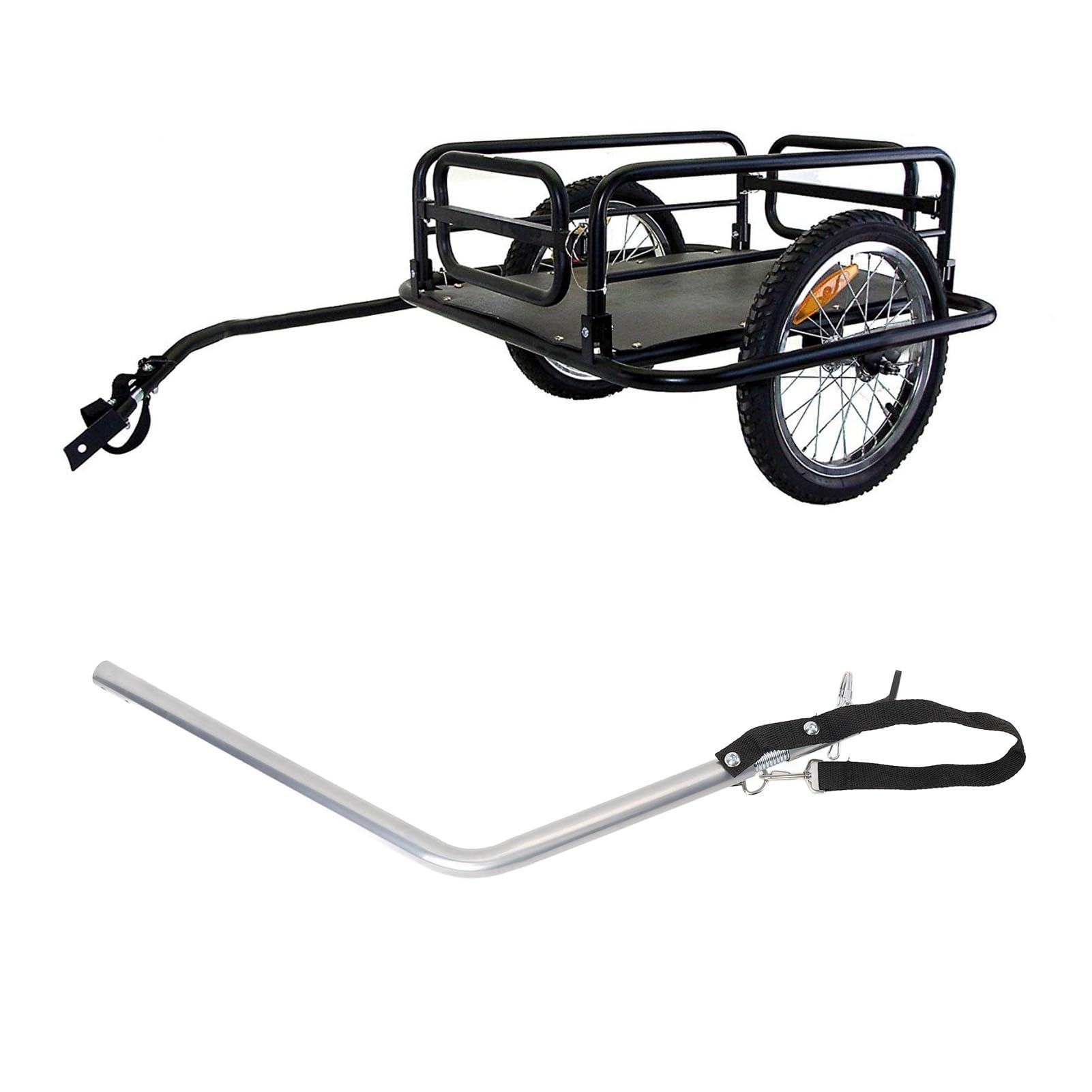 Alomejor Acoplador de Enganche para Remolque de Bicicleta Accesorio de Adaptación de Acero Portátil Conveniente Portátil para Acampar Apto para Familias