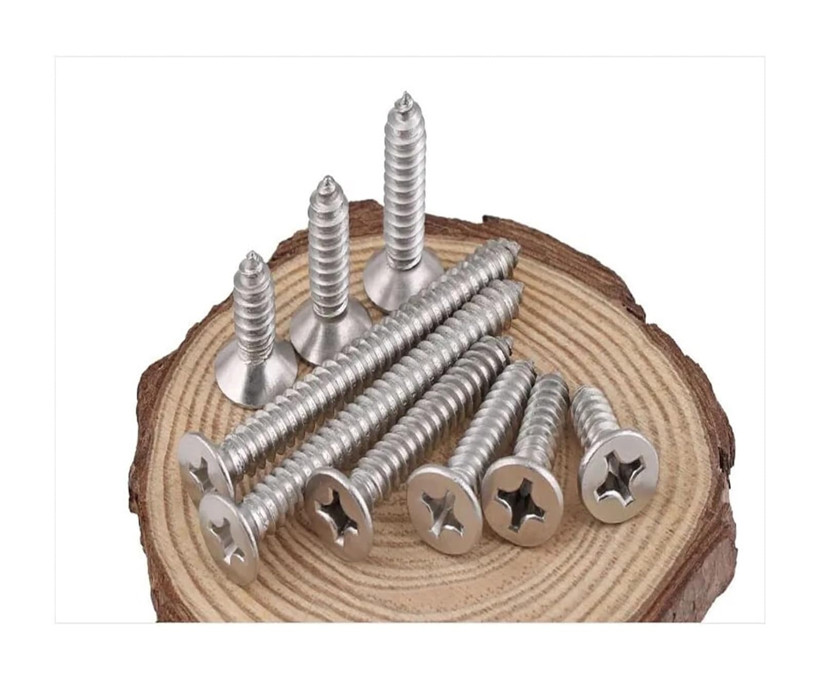 Phillips Tornillo largo de cabeza plana para madera KA de acero inoxidable avellanado en cruz tornillos M4-M8 10 piezas (color: 120 mm, tamaño: M4) (90 mm, M6)