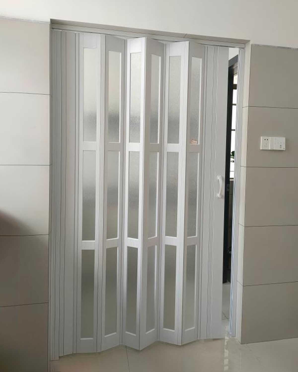 Pvc Sliding Folding Door Magnetic Accordion Folding Door - No Drill ...