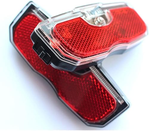 Miniatura 5 de TEAMWILL 1 reflector trasero de bicicleta de ciclismo, luz trasera LED para portaequipajes, acceso a bicicleta (batería no incluida)