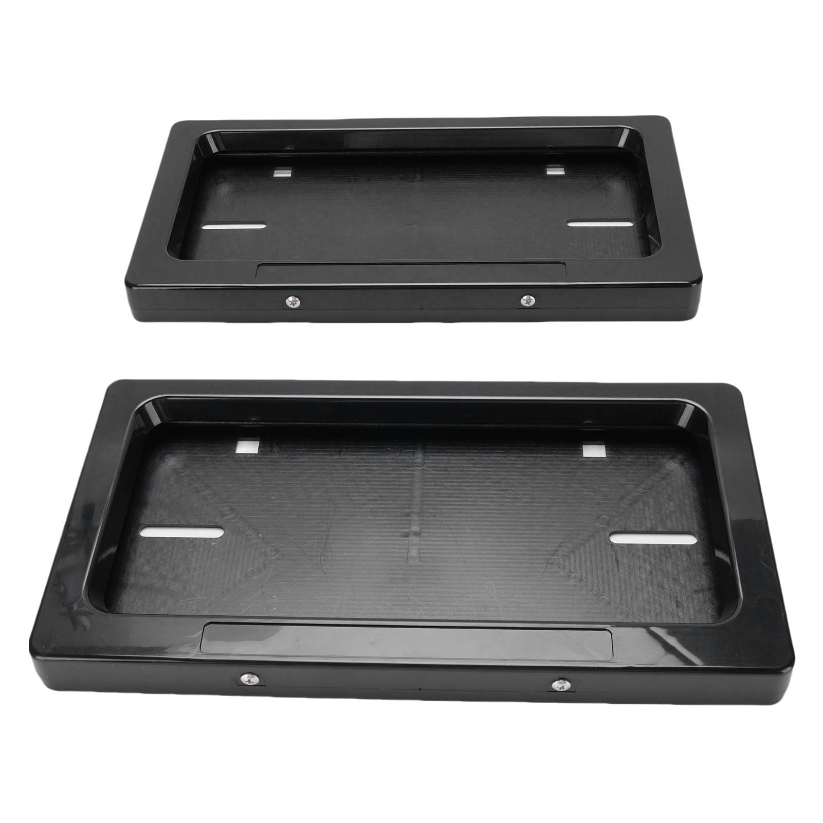 2PCS Ramki Tablicy Rejestracyjnej, ABS Electric Vhill Black Ramka Tablicy Rejestracyjnej, Ukryty Samochód Rejestracyjny z Pilotem z Pilotem dla Aplikacji USA