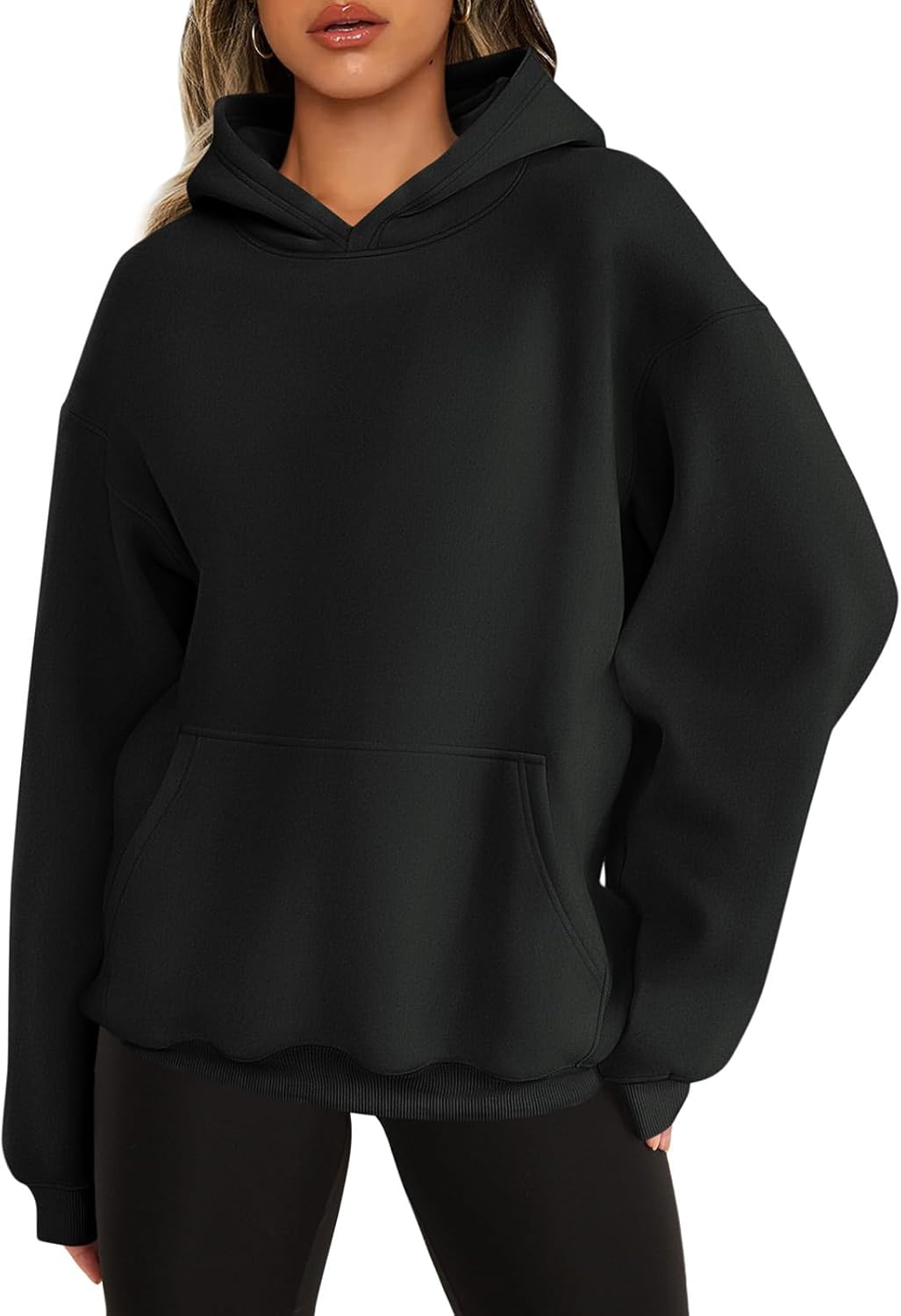 ORANDESIGNE Womens Oversized Letter Print Hoodies Graphic Fleece Sweatshirts Long Sleeve Pullover with Pocket 2026