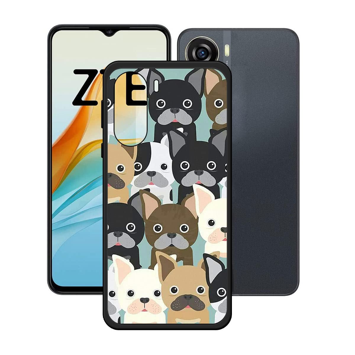 DQG per ZTE Blade V40s Custodia, Nero Ultrasottile Silicone Case TPU