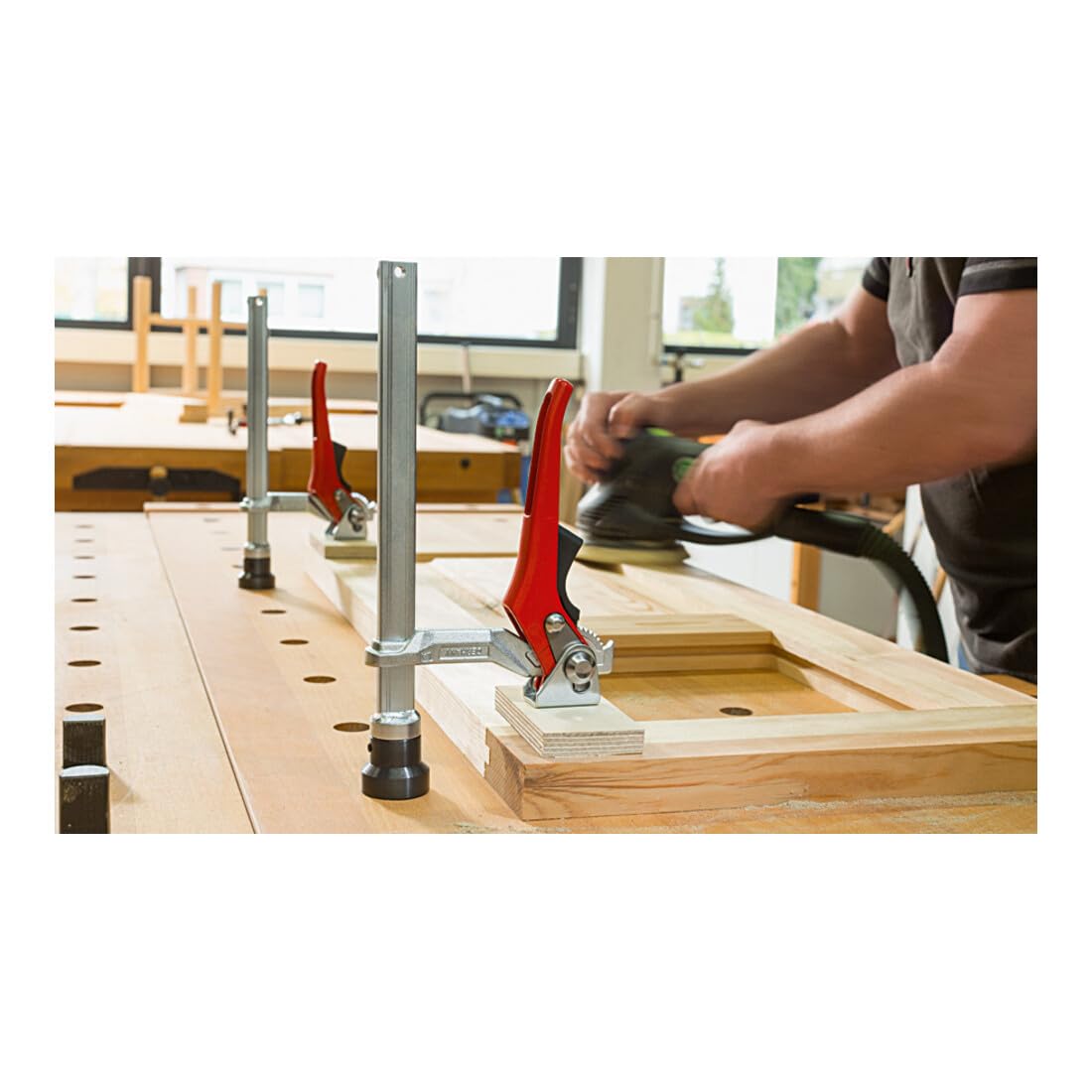 Bessey TWV28-30-17-2K Clamping Element with 2K-Plastic Handle, Silver, 300/40-175 - Image 4